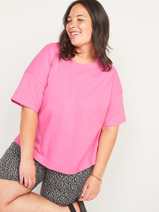 Image number 1 showing, Loose Vintage Crew-Neck Plus-Size Tee