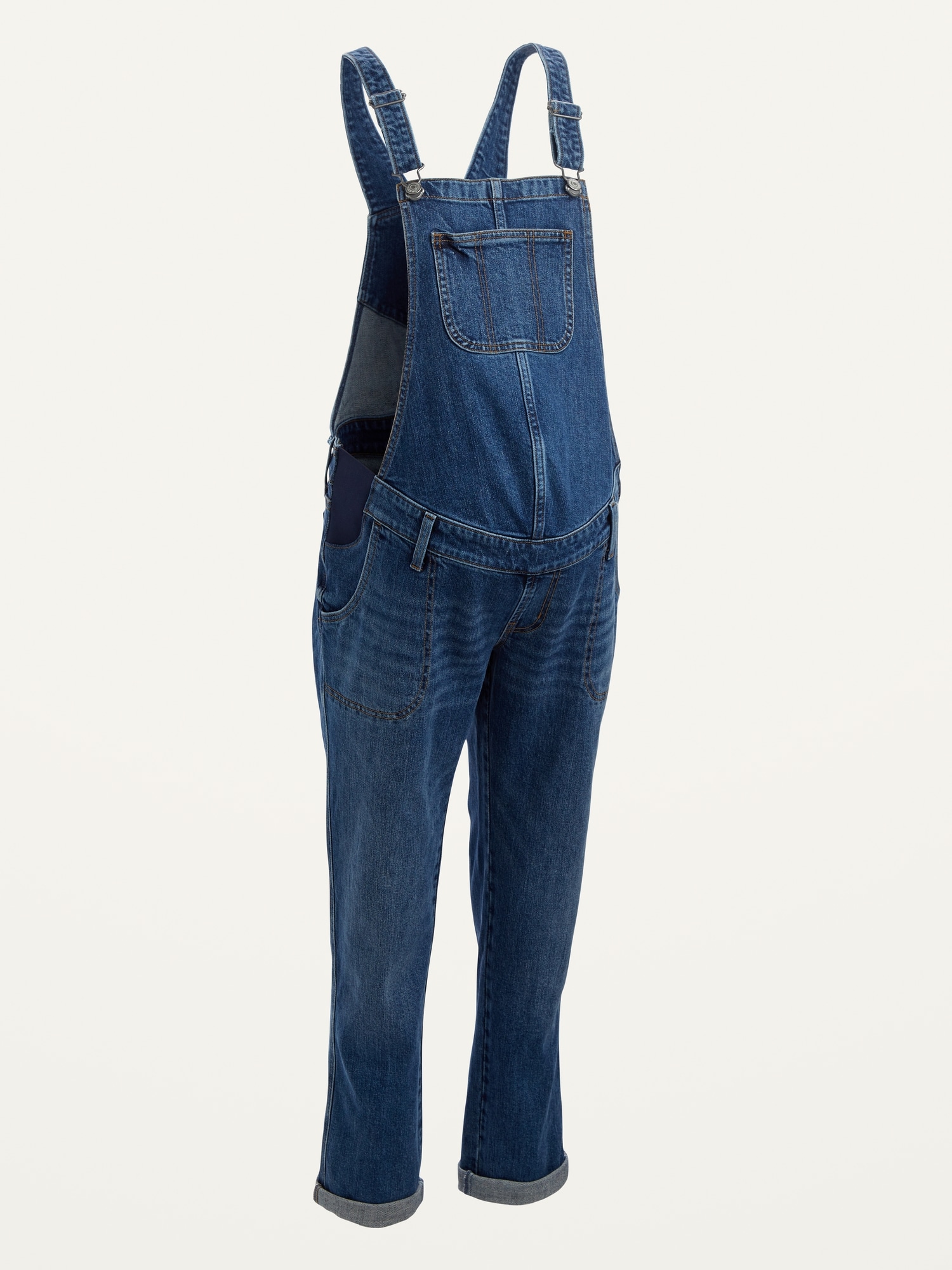 Maternity Side-Panel Jean Overalls