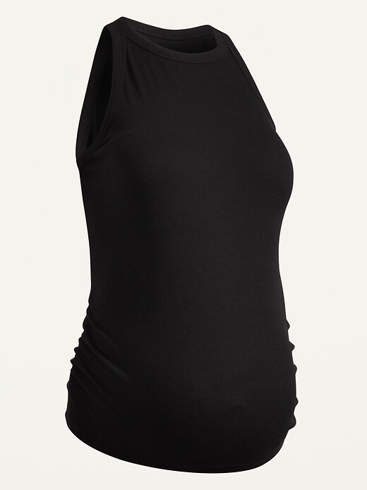 View large product image 1 of 1. Maternity UltraLite Rib-Knit Side-Shirred Tank Top