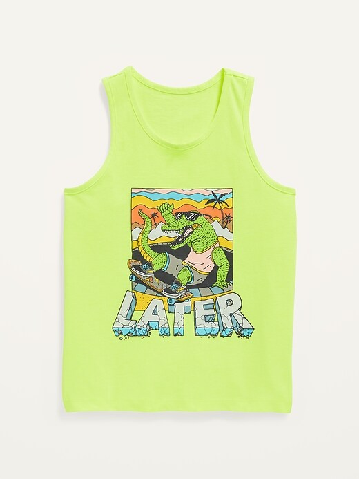 Old Navy Softest Graphic Tank Top for Boys. 1