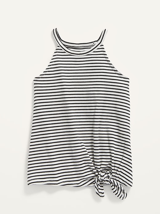 black and white striped halter top