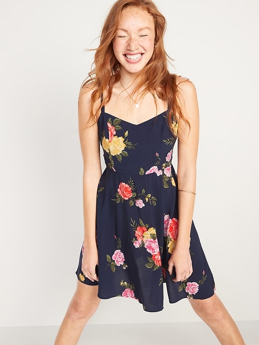 View large product image 1 of 2. Fit & Flare Cami Mini Dress