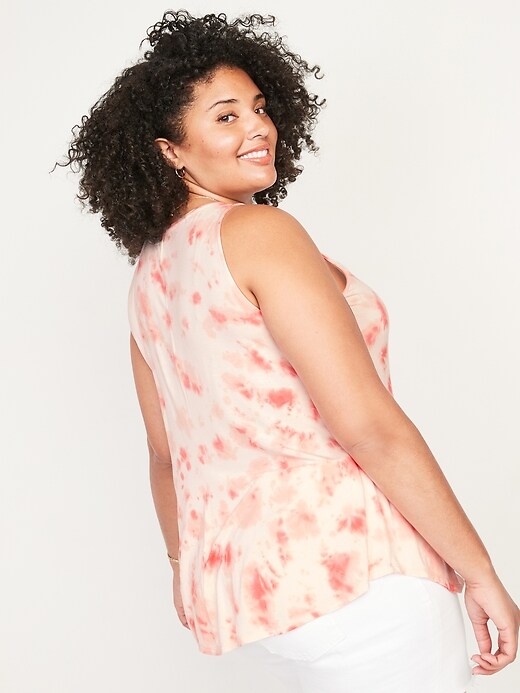 Image number 2 showing, Luxe Tie-Dye Plus-Size Swing Tank Top