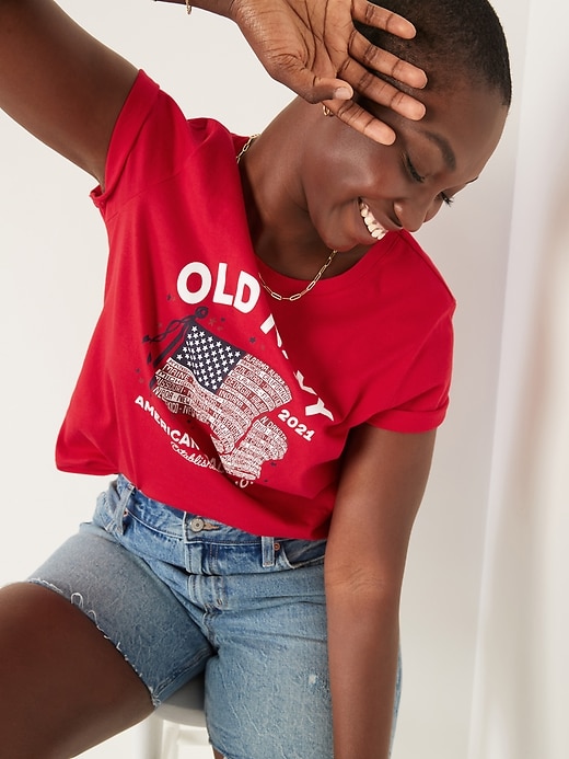 Image number 3 showing, 2021 U.S. Flag Graphic Tee