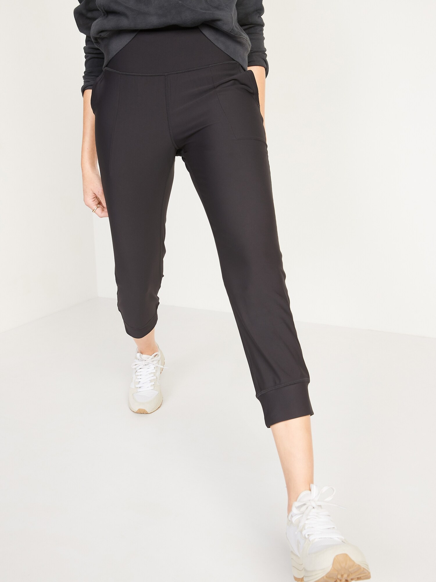 grey cropped joggers womens