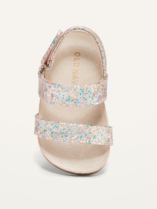 View large product image 2 of 4. Double-Strap Glitter Sandals for Baby