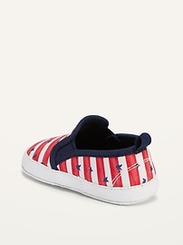 View large product image 3 of 4. Americana Canvas Slip-Ons for Baby