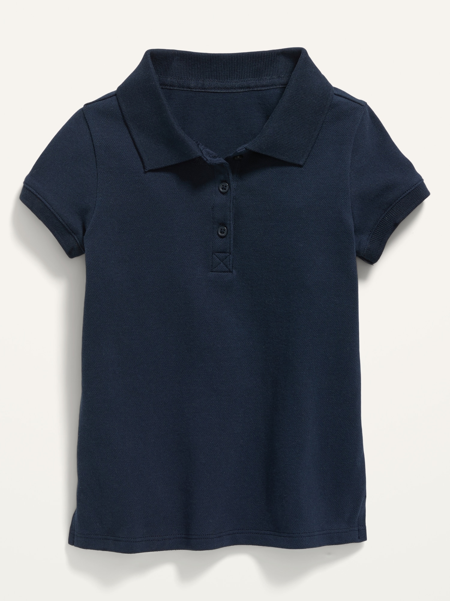 Uniform Short-Sleeve Pique Polo for Toddler Girls