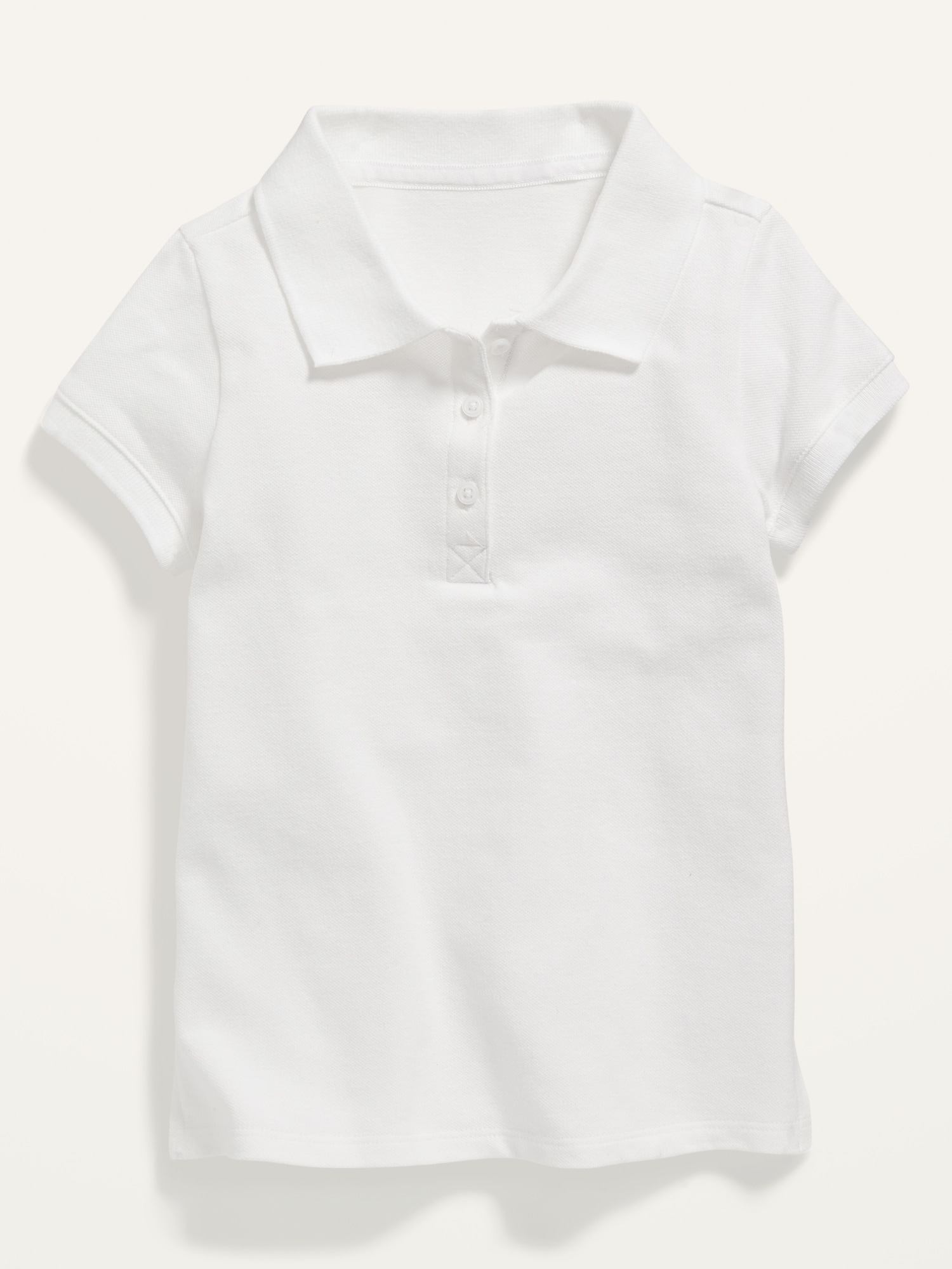 Uniform Short-Sleeve Pique Polo for Toddler Girls