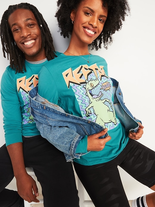 View large product image 2 of 3. Rugrats&#153 Reptar Graphic Gender-Neutral Long-Sleeve Tee for Adults