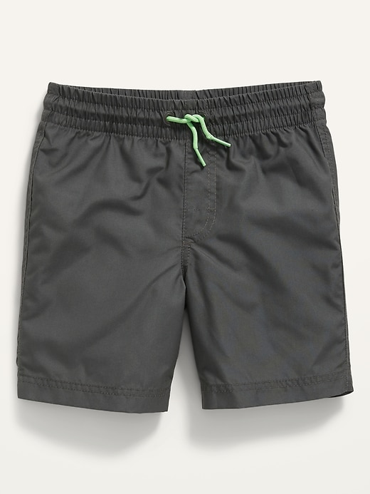 View large product image 1 of 2. Solid Swim Trunks For Boys