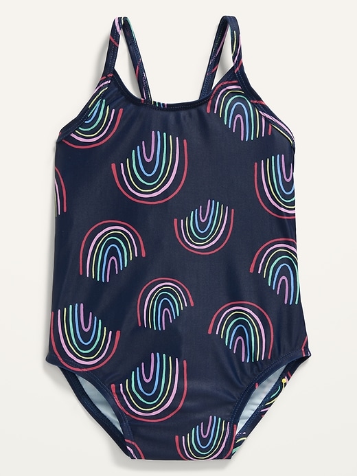 Old Navy Printed One-Piece Swimsuit for Toddler Girls. 1