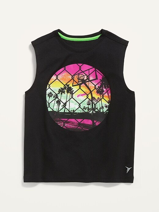 View large product image 1 of 1. Go-Dry Cool Graphic Mesh Tank Top For Boys