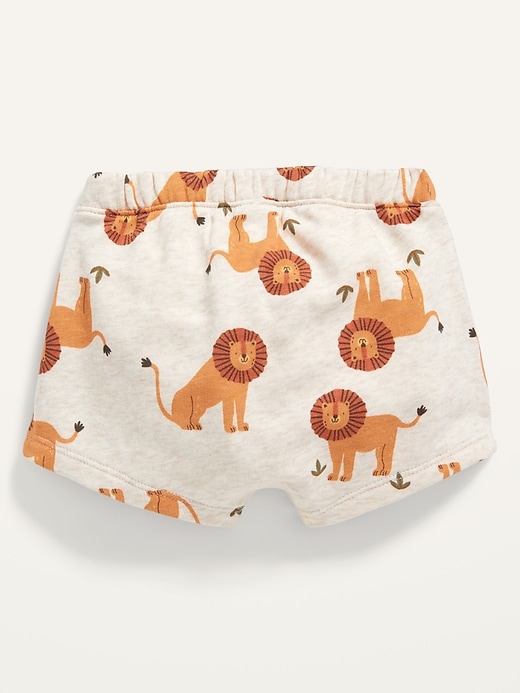 View large product image 2 of 2. Lion-Print French Terry Shorts for Baby