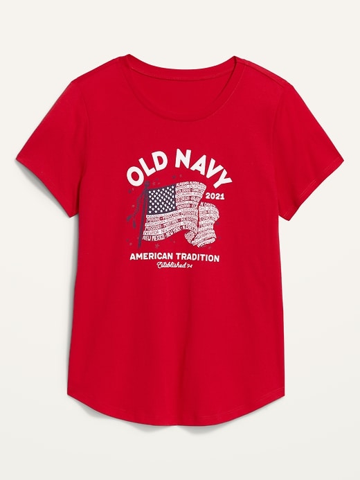 Image number 4 showing, 2021 U.S. Flag Graphic Tee