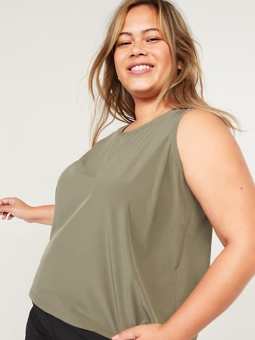 View large product image 1 of 1. StretchTech Crop Plus-Size Tank Top