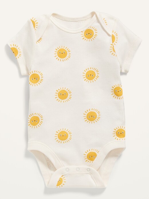 View large product image 1 of 2. Unisex Sunshine-Print Bodysuit for Baby