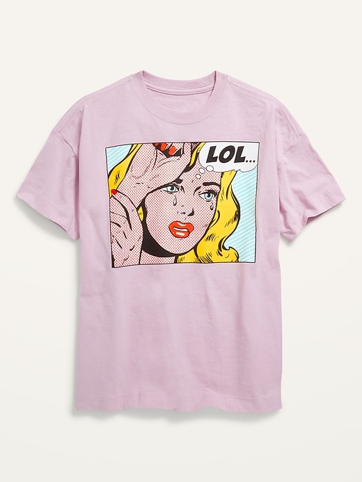 View large product image 1 of 1. Gender-Neutral Licensed Pop-Culture Oversized T-Shirt for Kids