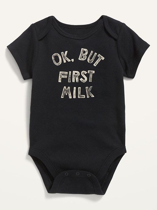 View large product image 1 of 2. Matching Graphic Unisex Short-Sleeve Bodysuit for Baby