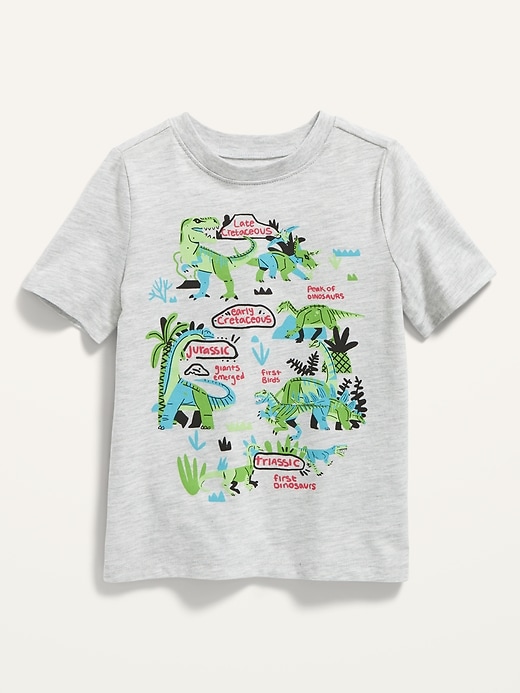 View large product image 1 of 2. Unisex Dinosaur-Graphic T-Shirt for Toddler