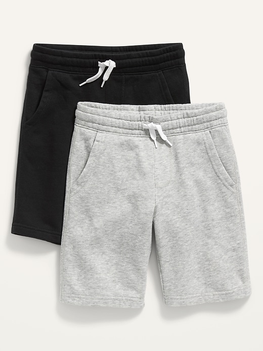 View large product image 1 of 2. 2-Pack Fleece Jogger Shorts for Boys (At Knee)