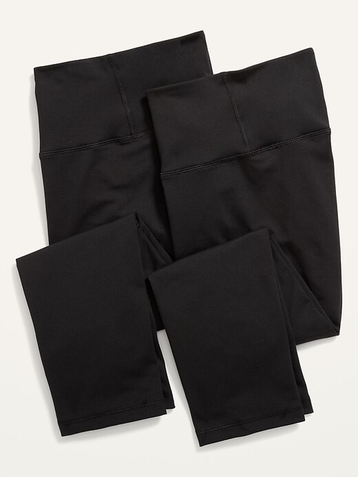 Old Navy High-Waisted PowerPress Crop Leggings 2-Pack for Women black. 1