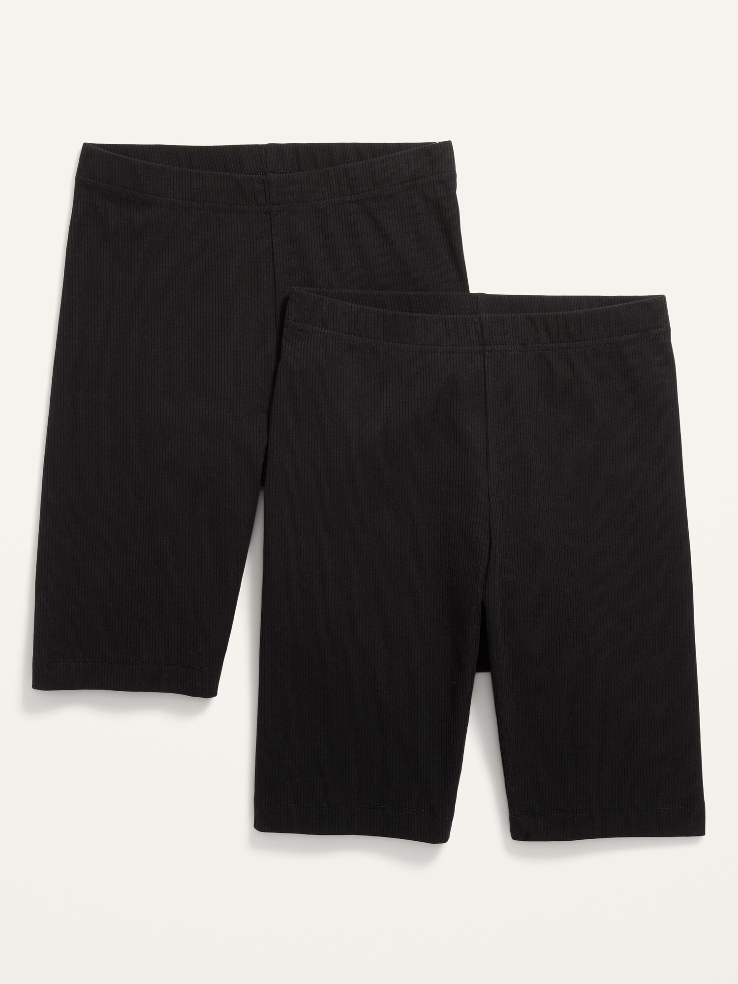 High-Waisted Rib-Knit Biker Shorts 2 