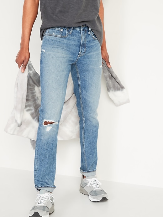 Image number 1 showing, Skinny Built-In Flex Ripped Jeans