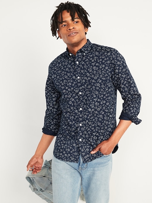 Image number 1 showing, Slim-Fit Built-In Flex Everyday Printed Shirt