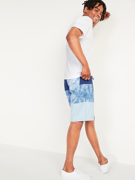 View large product image 2 of 3. Color-Blocked Built-In Flex Board Shorts -- 10-inch inseam