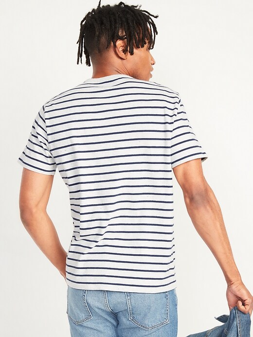 Image number 2 showing, Striped Short-Sleeve Henley T-Shirt