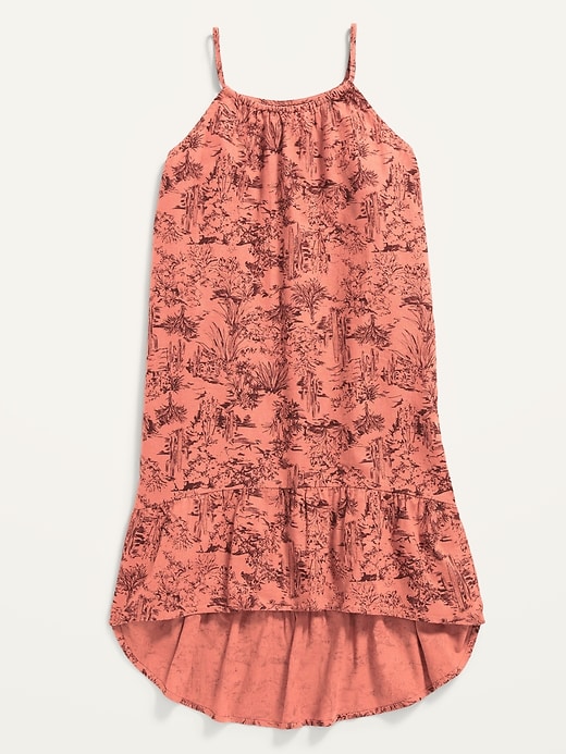 View large product image 1 of 2. Printed Linen-Blend Hi-Lo Dress for Girls