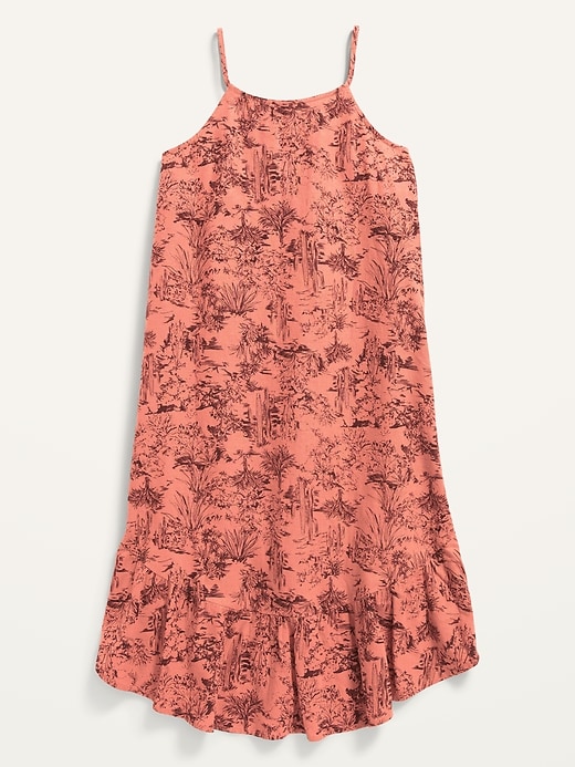 View large product image 2 of 2. Printed Linen-Blend Hi-Lo Dress for Girls