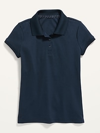Image number 1 showing, Uniform Moisture-Wicking Polo Shirt for Girls