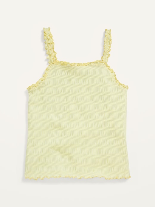 View large product image 1 of 1. Puckered Lettuce-Edged Tank Top for Girls