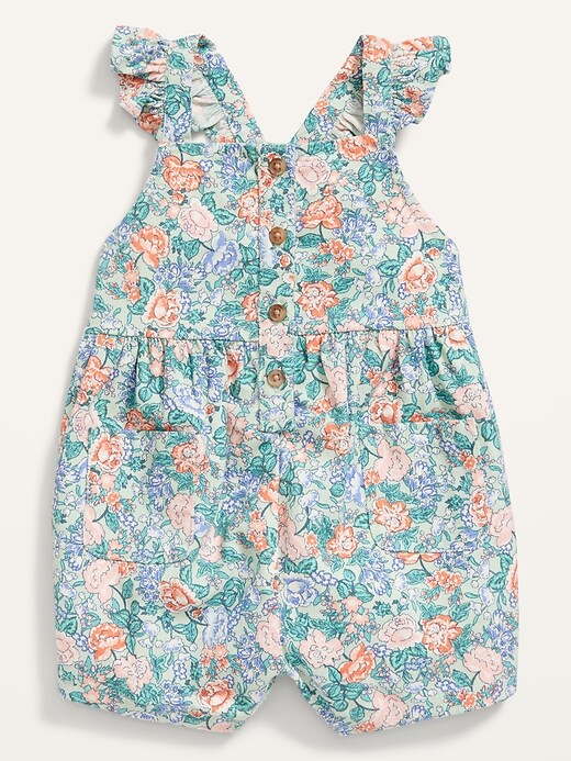 View large product image 1 of 2. Floral Utility Romper for Baby