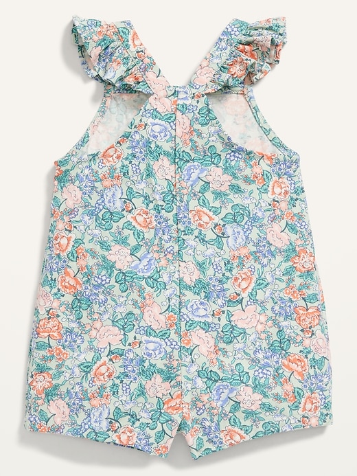 View large product image 2 of 2. Floral Utility Romper for Baby