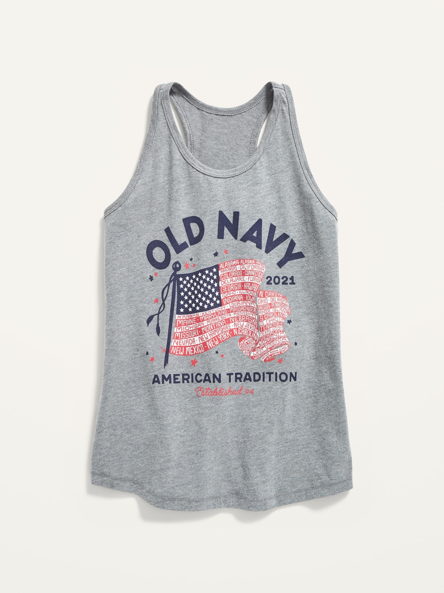 Racerback 2021 Flag-Graphic Tank Top for Girls