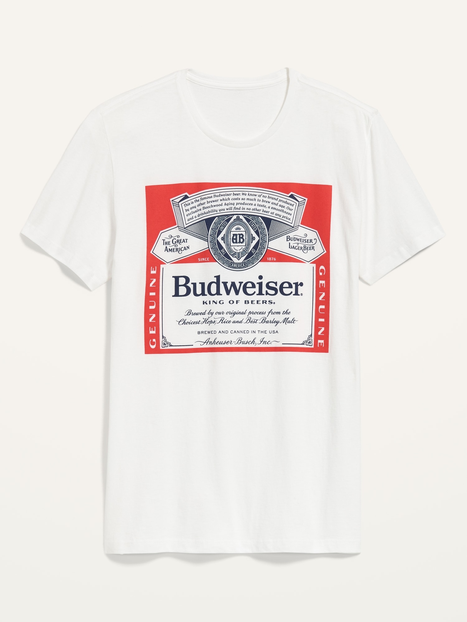 white budweiser shirt