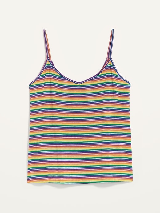 Image number 4 showing, Sunday Sleep Ultra-Soft Pride Striped Cropped Plus-Size Cami