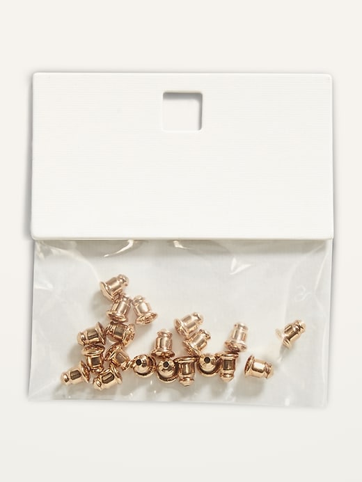 View large product image 2 of 2. Gold-Toned Bullet Earring Posts 20-Pack