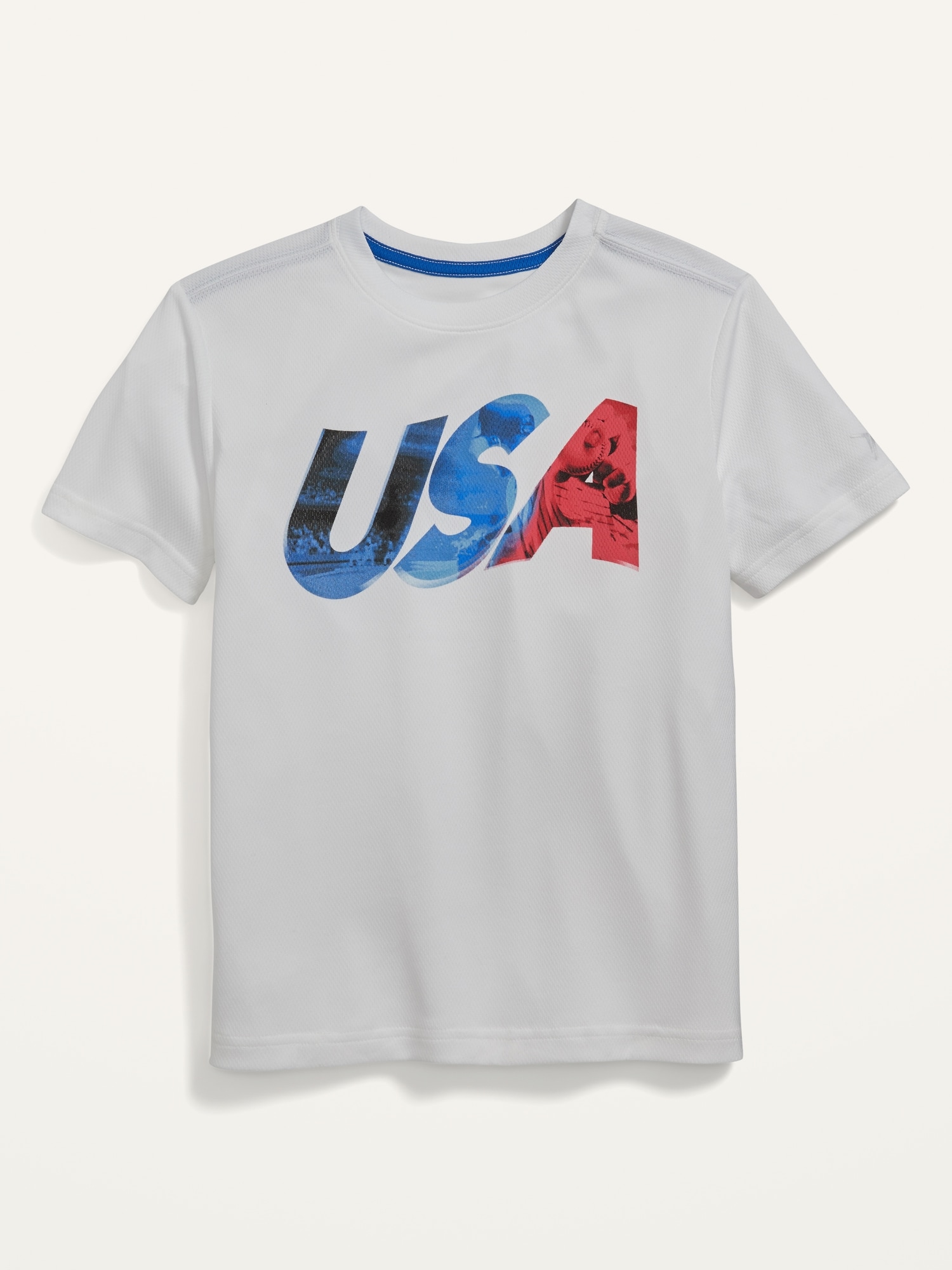 Go-Dry Short-Sleeve Mesh Graphic T-Shirt For Boys