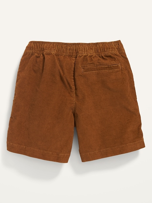 Functional-Drawstring Corduroy Shorts For Boys