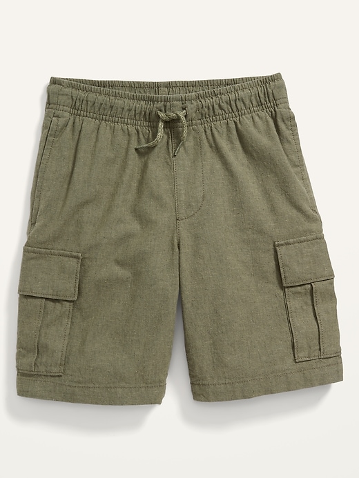 View large product image 1 of 1. Linen-Blend Cargo Shorts For Boys
