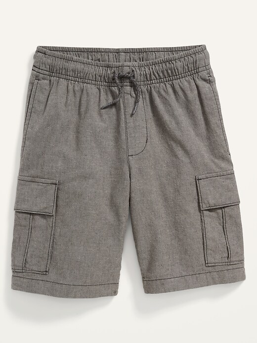 View large product image 1 of 2. Linen-Blend Cargo Shorts For Boys