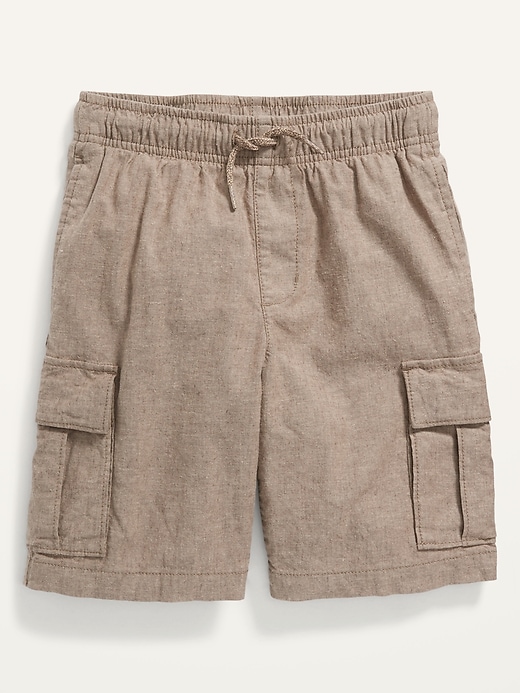 Linen Blend Cargo Shorts For Boys Old Navy