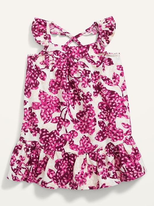 View large product image 1 of 2. Ruffle-Trim Floral Swing Dress for Baby