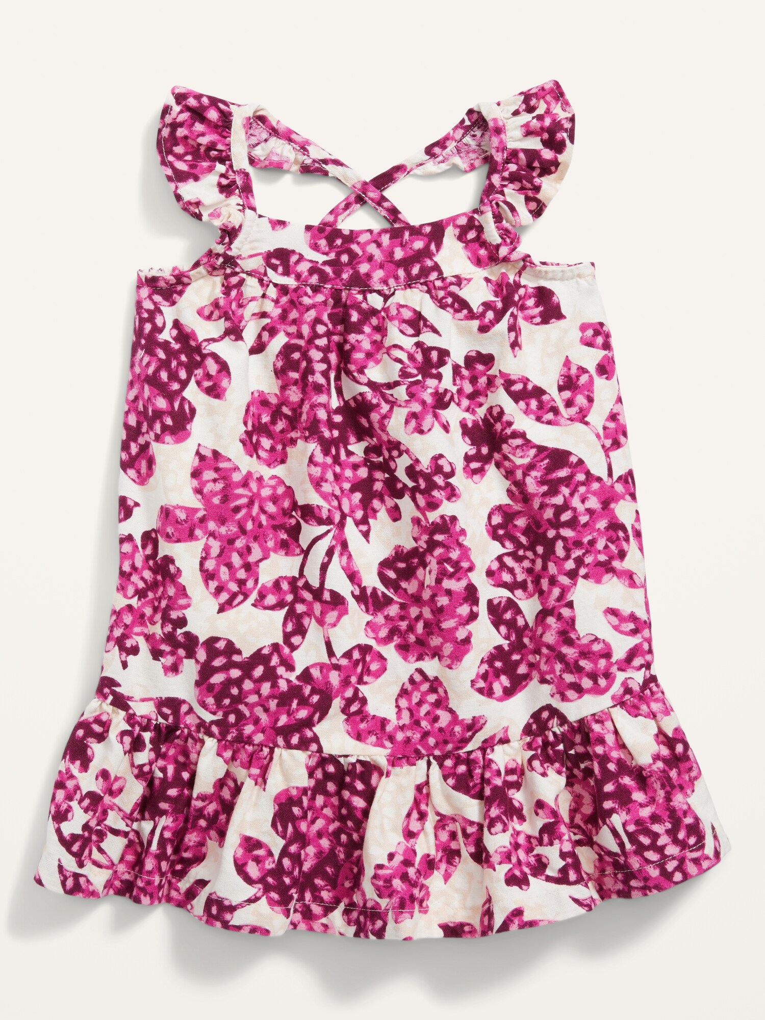 Ruffle-Trim Floral Swing Dress for Baby