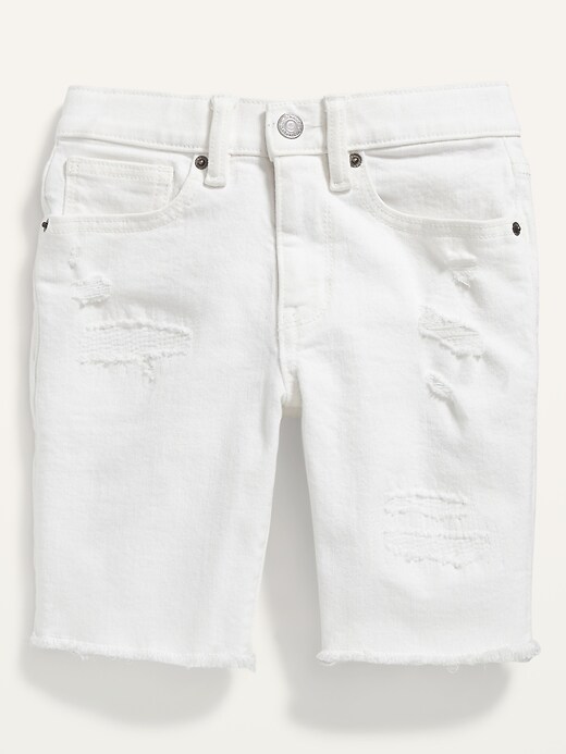 View large product image 1 of 2. Karate Built-In Flex Ripped Cut-Off Jean Shorts For Boys