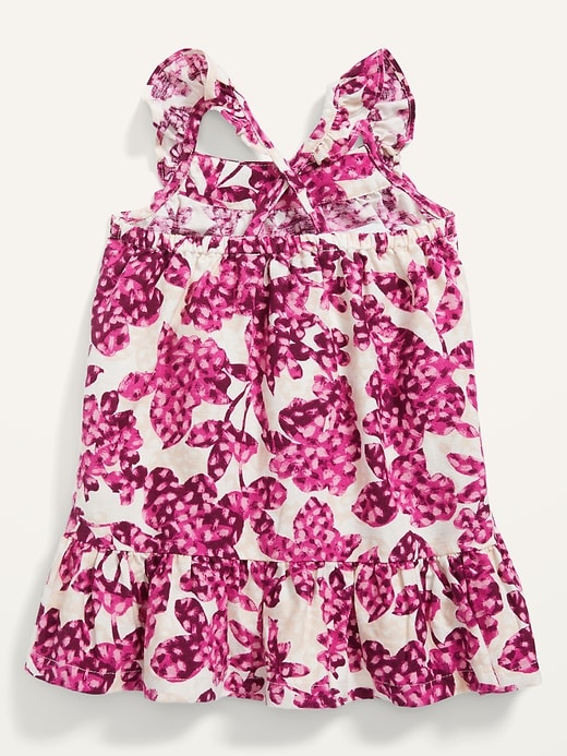 View large product image 2 of 2. Ruffle-Trim Floral Swing Dress for Baby